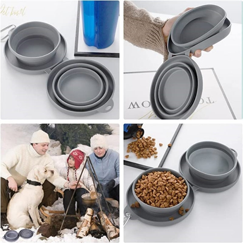 Pet Double Silicone Bowl: Convenience for Your Furry Friend